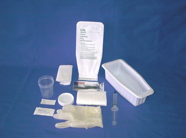 Sterile Standard Foley Catheterization Tray without Catheter, for 10cc Balloon Catheters 